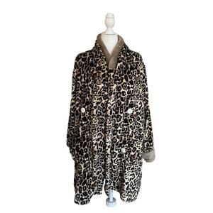 Goodnight Sleepwear Robe, Fleece, Women’s Animal Print, Cheetah, One Size